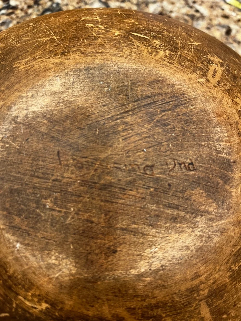 Authentic Vintage Munising Wooden Dough Bowl